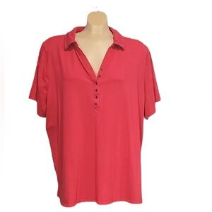 🌶️ FREE with any purchase ⭐️ Pennington’s Pink Short Sleeve Polo Shirt, Size 2X